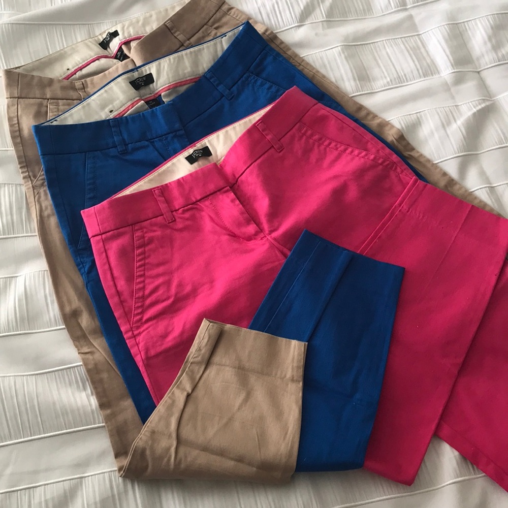 Lot of 3 J Crew City Fit Ankle Pants - 00